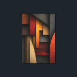 Impressão Em Tela Earth Tone Geometric Layers Abstract<br><div class="desc">Overlapping geometric forms in deep charcoal, terracotta, burnt sienna, golden mustard, and soft ochre create a richly textured abstract composition. Sharp edges and subtle concrete-like grain give the shapes depth and tactile realism, while the warm, earthy palette evokes desert rock, aged architecture, layered emotion, and grounded strength. The design balances...</div>