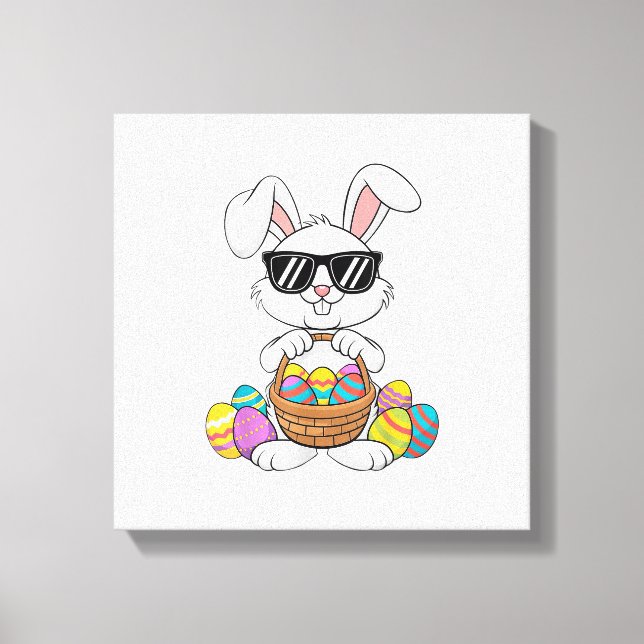 Impressão Em Tela Easter Boys Girls Kids Toddler Bunny Rabbit Easter (Frente)