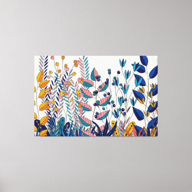 Impressão Em Tela Eclectic Bold Garden (Frente)