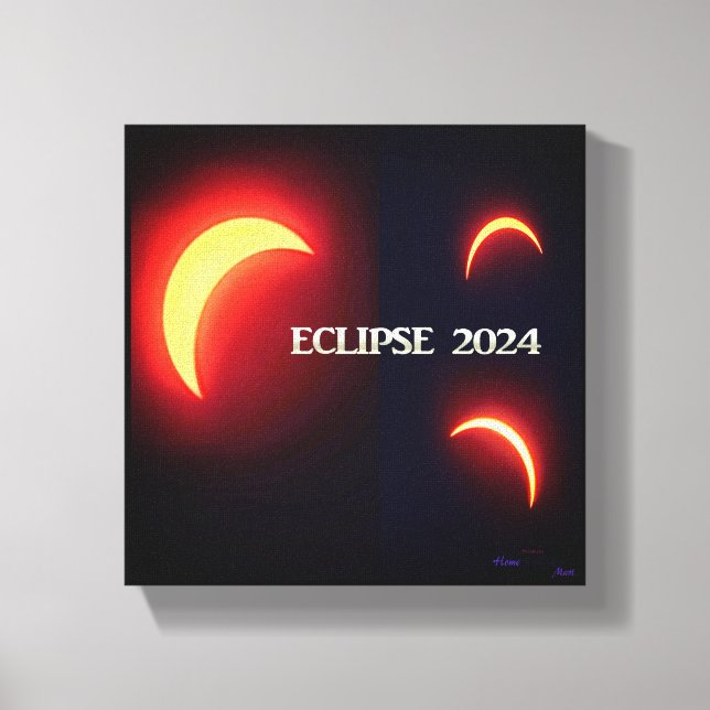 Impressão Em Tela Eclipse 2024 (Frente)