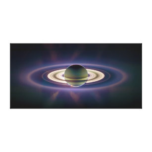 Impressão Em Tela Eclipse solar de Saturn da nave espacial de