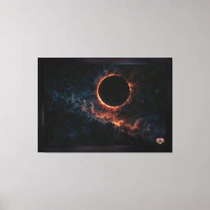 Impressão Em Tela Eclipse Solar que inspira Arte IA Awe por Xzendor7