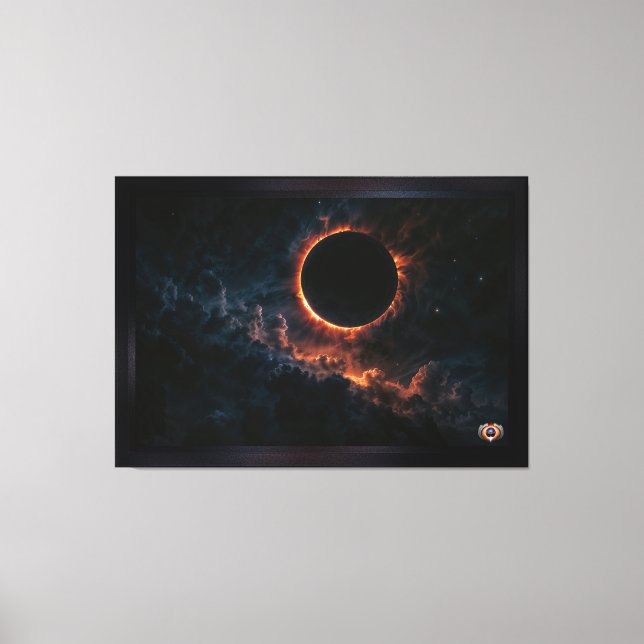 Impressão Em Tela Eclipse Solar que inspira Arte IA Awe por Xzendor7 (Frente)