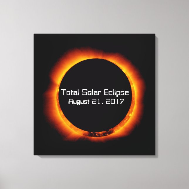 Impressão Em Tela Eclipse Total do Sol de 2017 (Frente)