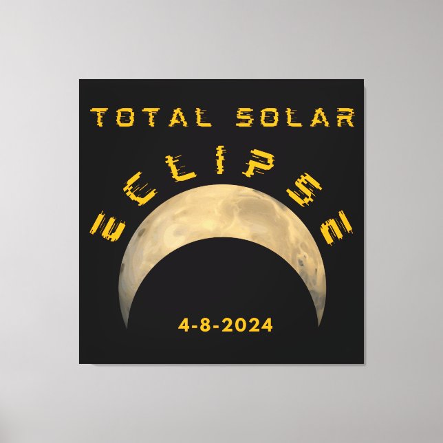 IMPRESSÃO EM TELA ECLIPSE TOTAL DO SOL LUA SOL TERRA (Frente)