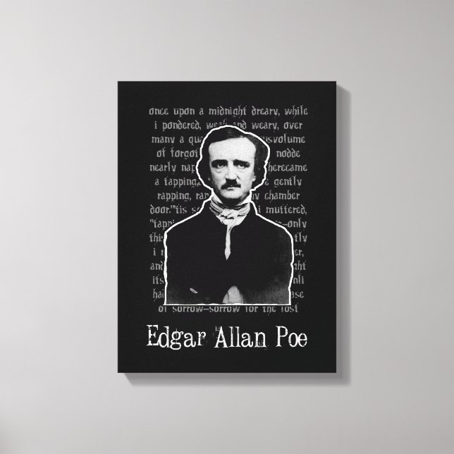 Impressão Em Tela Edgar Allan Poe (Frente)