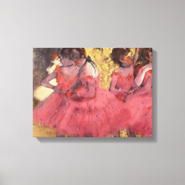 Impressão Em Tela Edgar Degas As Bailarinas Rosa (Frente)