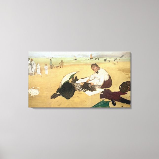 Impressão Em Tela Edgar Degas | Cena de praia (Frente)