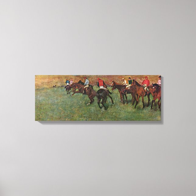 Impressão Em Tela Edgar Degas - corrida de cavalos antes do início (Frente)