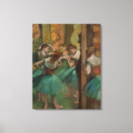 Impressão Em Tela Edgar Degas Dancers Pink e Green
