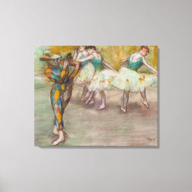 Impressão Em Tela Edgar Degas - Harlequin Dance (Frente)