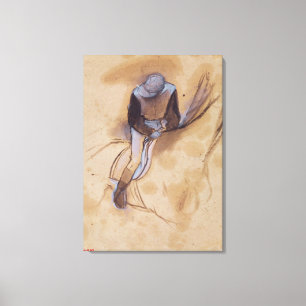 Impressão Em Tela Edgar Degas Jockey flexionado para a frente