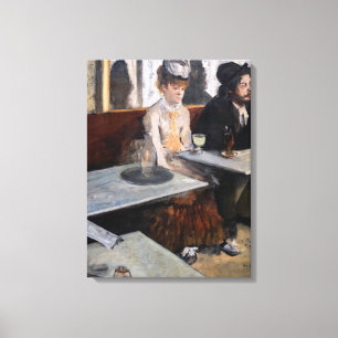 Impressão Em Tela Edgar Degas - Num Café / A Absinthe
