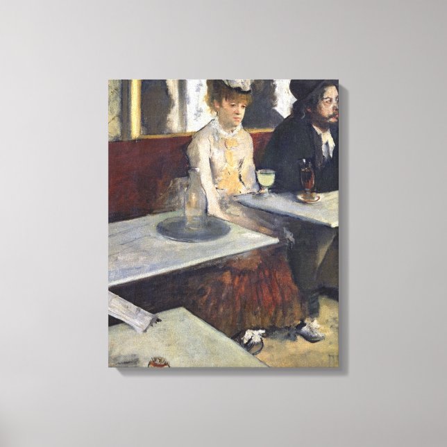 Impressão Em Tela Edgar Degas | Num café ou na Absinthe (Frente)
