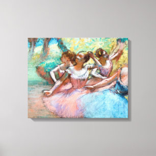 Impressão Em Tela Edgar Degas - Quatro Bailarinas no Palco