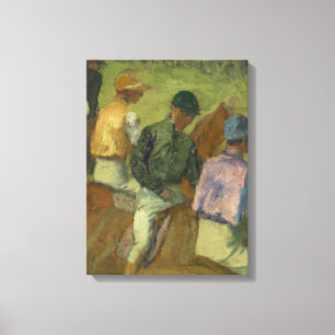 Impressão Em Tela Edgar Degas   quatro jóqueis