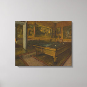 Impressão Em Tela Edgar Degas - Sala Billiard em Menil-Hubert