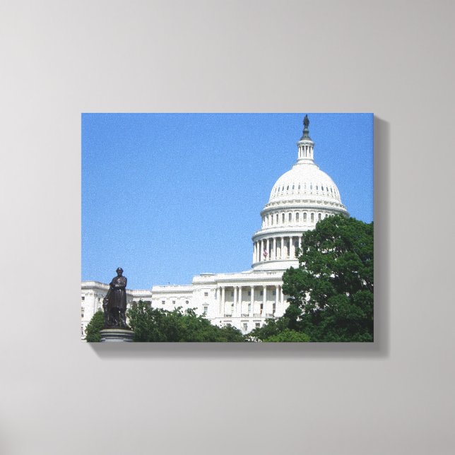 Impressão Em Tela Edifício do Capitólio em Washington DC (Frente)