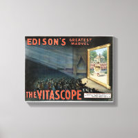 Edison O Poster vintage Restaurado Vitascope 1896