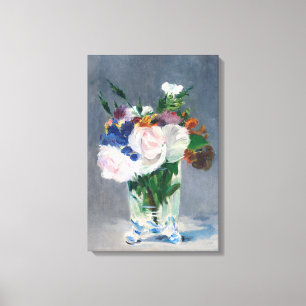 Impressão Em Tela Edouard Manet - Flores em um Vaso de Cristal