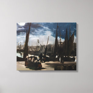Impressão Em Tela Edouard Manet - O Porto de Boulogne ao Luar