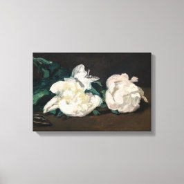 Impressão Em Tela Edouard Manet - Ramo de Peônias Brancas, Tesoura d