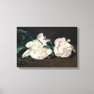 Impressão Em Tela Edouard Manet - Ramo de Peônias Brancas, Tesoura d