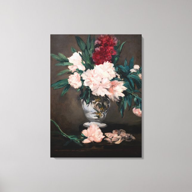 Impressão Em Tela Edouard Manet - Vaso de Peões em Pequeno Pedestal (Frente)