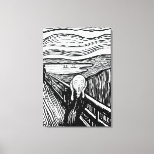 Impressão Em Tela Edvard Munch - A litografia do Gritar
