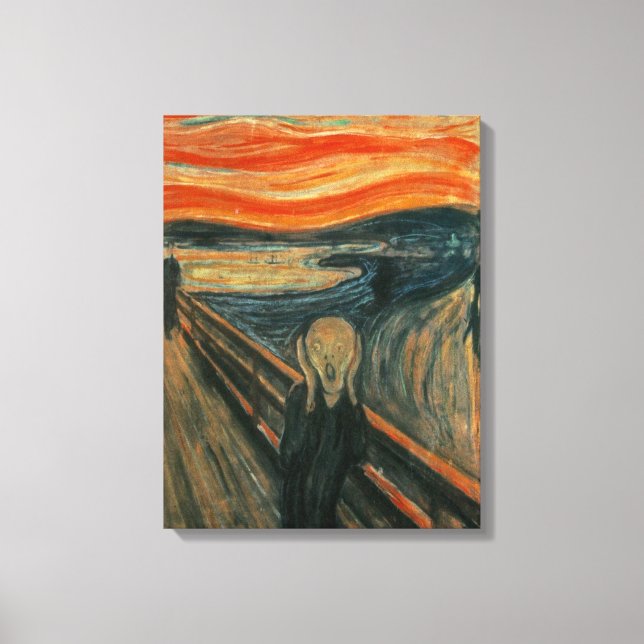 Impressão Em Tela Edvard Munch, A Pintura Do Gritar (Frente)