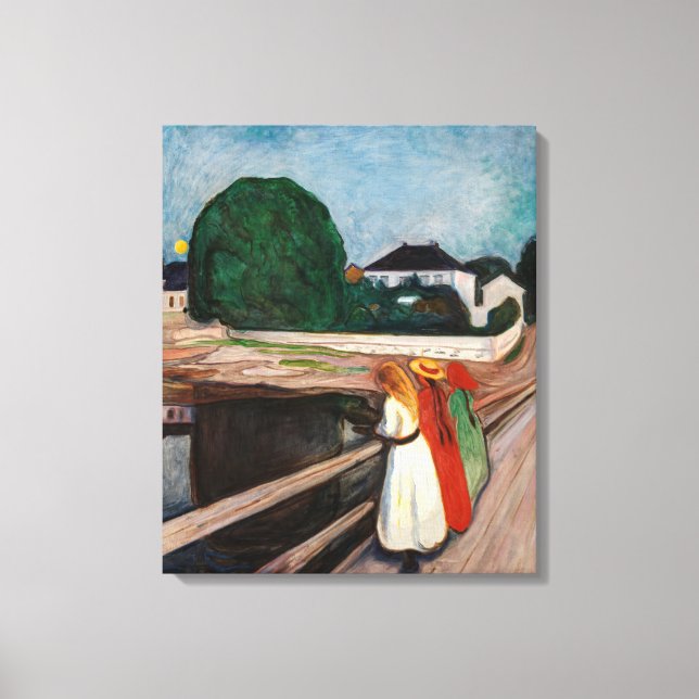 Impressão Em Tela Edvard Munch - As Meninas na Ponte (Frente)