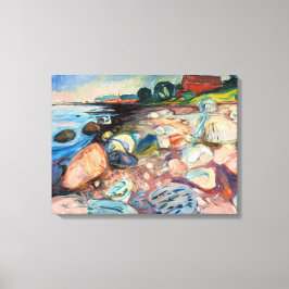 Impressão Em Tela Edvard Munch - Costa com Casa Vermelha