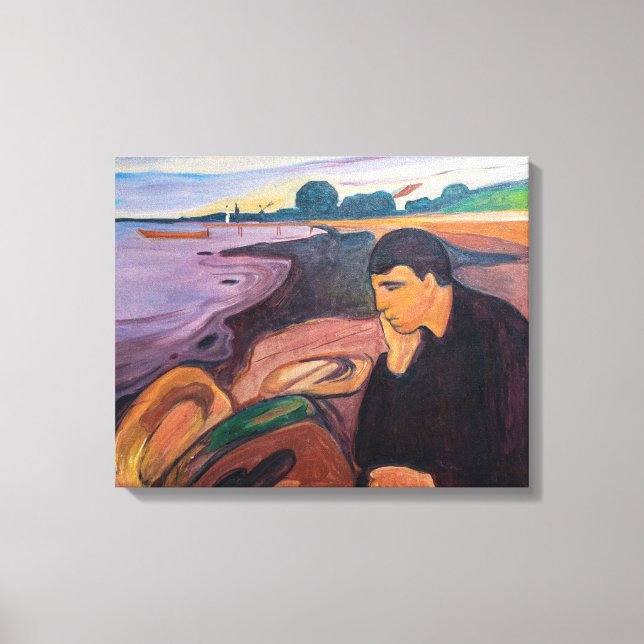 Impressão Em Tela Edvard Munch - Melancolia 1894 (Frente)