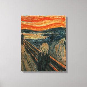 Impressão Em Tela Edvard Munch Pintando O Gritar (Skrik) 1893