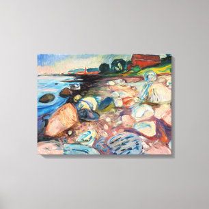 Impressão Em Tela Edvard Munch - Shore com Casa Vermelha