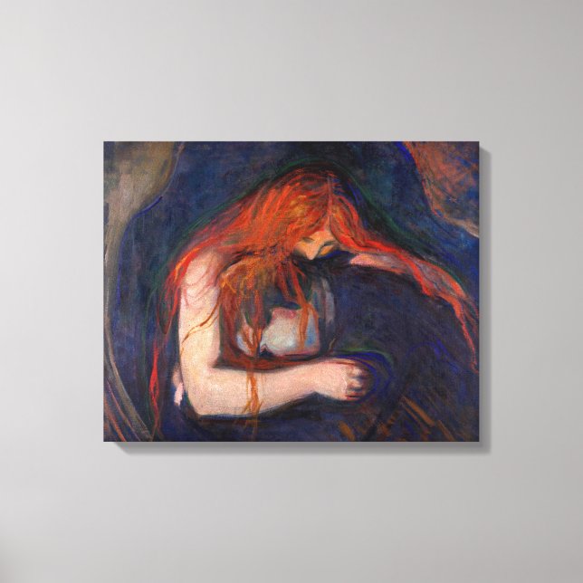 Impressão Em Tela Edvard Munch - Vampiro / Amor e Dor (Frente)
