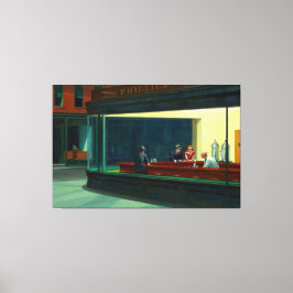 Impressão Em Tela Edward Hopper - Nighthawks