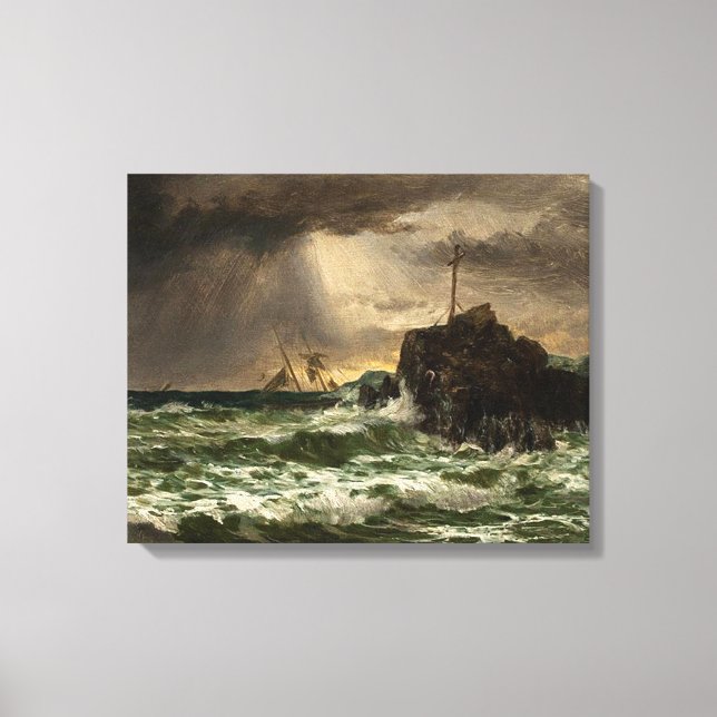 Impressão Em Tela Edward Moran_Storm Clearing (Frente)