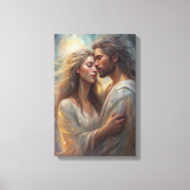 Impressão Em Tela Eetéreo Amante Sonhador Pintura Romântica De Óleo (Frente)