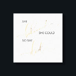 Impressão Em Tela Ela Acreditava Que Podia, Fez Uma Citação Inspirad<br><div class="desc">Nossa citação de tipografia esticou a arte da canvas mostra a citação "Ela acredita que poderia fazê-lo." Acredita-se e fez-se em um belo roteiro de caligrafia que se enfeita ricos com folhas falsas de ouro, o que contrasta lindamente com o resto da citação em um profundo, rico e rico sans...</div>