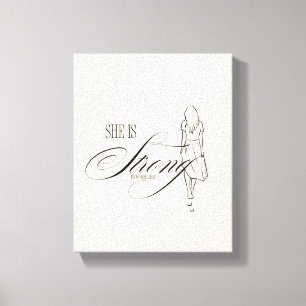 Impressão Em Tela Ela é Forte Proverbs 31:25