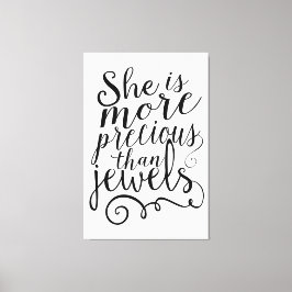 Impressão Em Tela Ela é mais Precioso do que joias