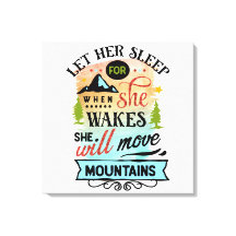 Ela Mover Montanhas Palavras Arte Tela Imprimir