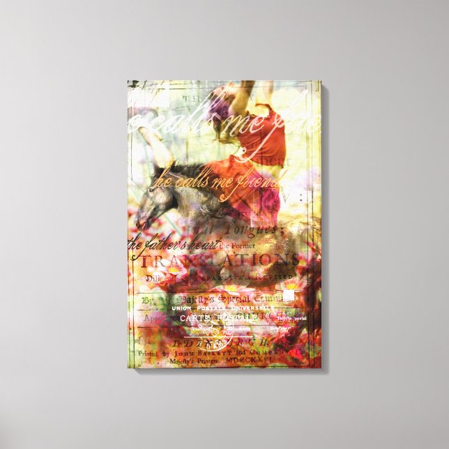 Impressão Em Tela Ele Me Chama De Amigo (Frente)