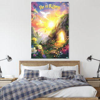 Impressão Em Tela Ele Ressuscitou — Ressurreição da Páscoa — Lucas 2