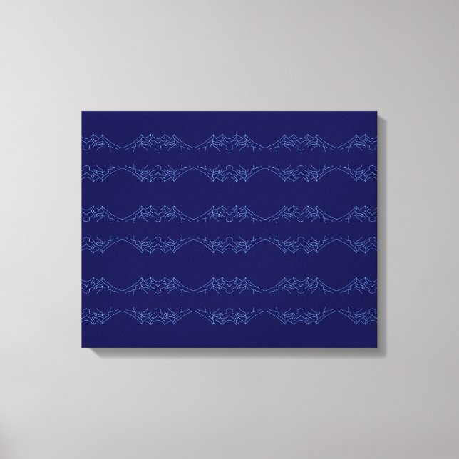 Impressão Em Tela Electric Blue Neural Horizon Abstract Pattern (Frente)
