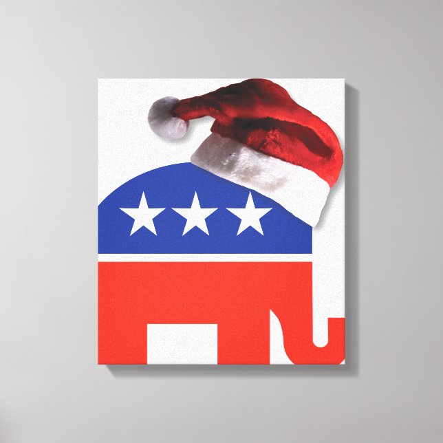 Impressão Em Tela Elefante Republicano Santa Claus (Frente)