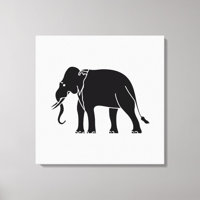 Impressão Em Tela Elefante Siamês (Frente)