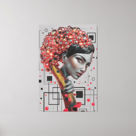 Impressão Em Tela Elegância em Linhas: Profundidade 3D de uma Prof L