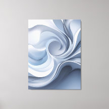 Elegância Espiral - Arte Abstrato no Vórtex em Azu